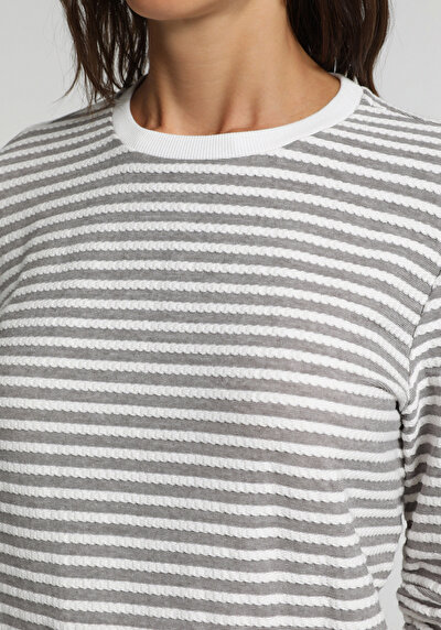 Image de T-shirt À Manches Longues Marron Regular Fit Femme