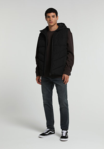 Image de Gilet Noir Regular Fit Homme