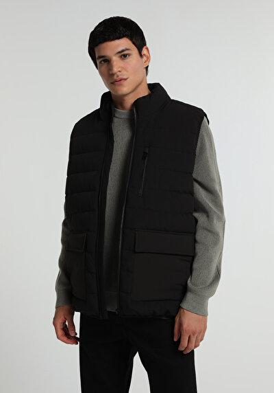 Image de Gilet Noir Regular Fit Homme