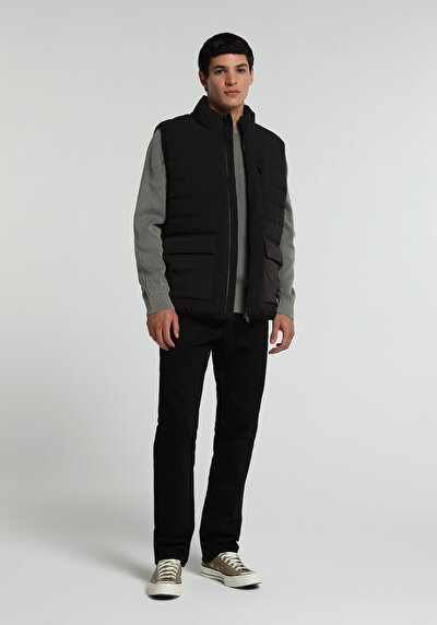 Image de Gilet Noir Regular Fit Homme