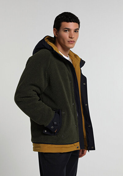 Image de Veste Kaki Regular Fit Manches Longues  Polyester Homme