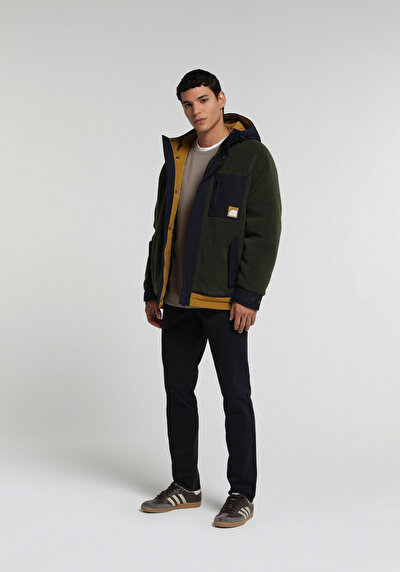 Image de Veste Kaki Regular Fit Manches Longues  Polyester Homme