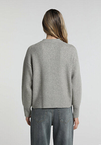 Image de Cardigan Tricot Gris Regular Fit Femme