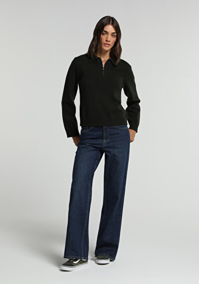 Image de Pull Vert Regular Fit Manches Longues Femme