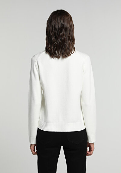 Image de Pull Blanc Regular Fit Manches Longues  Femme