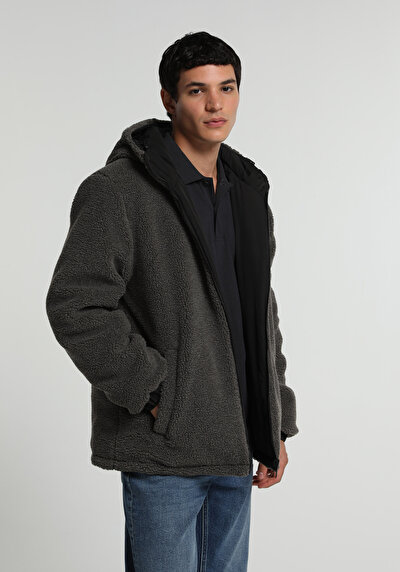 Image de Veste Anthracite Regular Fit Manches Longues  Polyester Homme