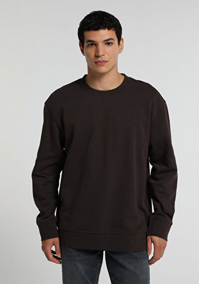 Image de Sweatshirt Marron Relaxed Fit Homme