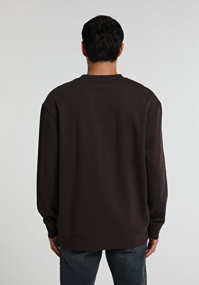 Image de Sweatshirt Marron Relaxed Fit Homme