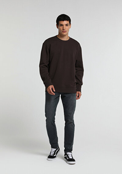 Image de Sweatshirt Marron Relaxed Fit Homme