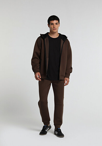 Image de Pantalon De Survêtement Marron Regular Fit Homme