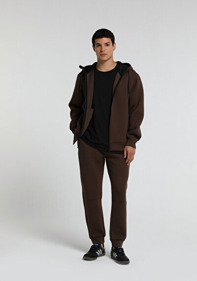Image de Pantalon De Survêtement Marron Regular Fit Homme