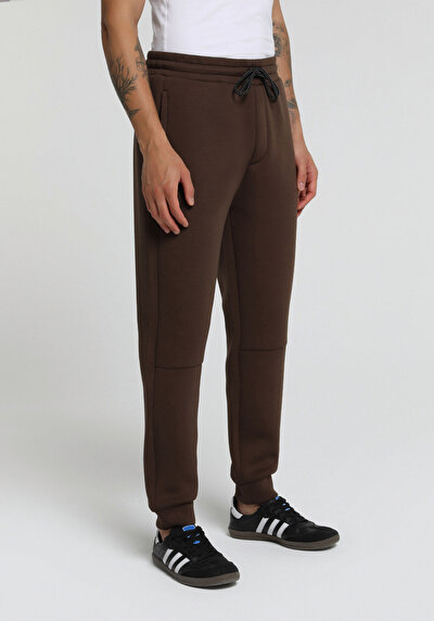 Image de Pantalon De Survêtement Marron Regular Fit Homme