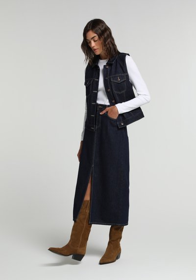 Image de Jupe Slim Fit Droit Jean Mdi Femme