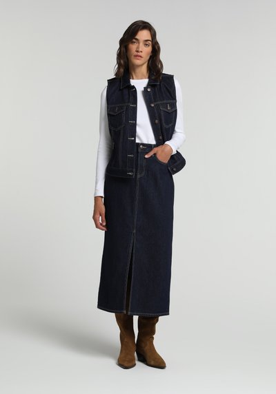 Image de Jupe Slim Fit Droit Jean Mdi Femme