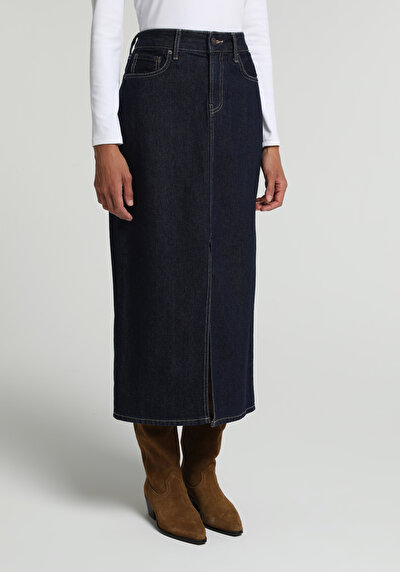 Image de Jupe  Slim Fit Droit Jean Mdi Femme