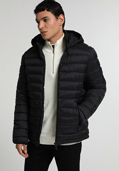 Image de Veste Noir Slim Fit Manches Longues  Matelassé Homme