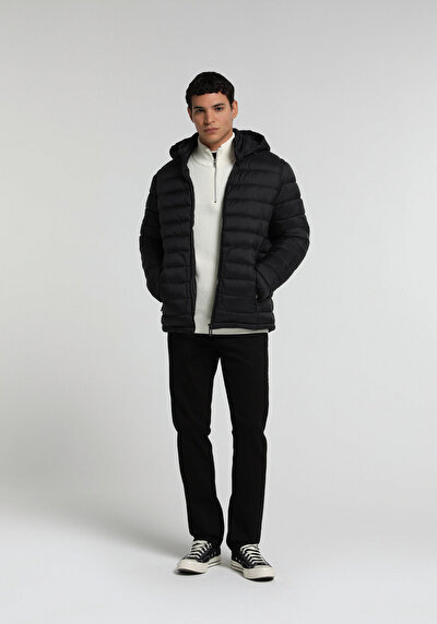 Image de Veste Noir Slim Fit Manches Longues  Matelassé Homme