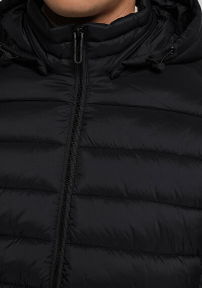 Image de Veste Noir Slim Fit Manches Longues  Matelassé Homme