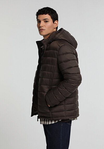 Image de Veste Marron Slim Fit Manches Longues  Matelassé Homme