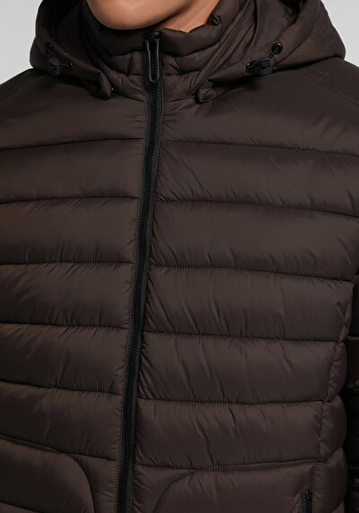 Image de Veste Marron Slim Fit Manches Longues  Matelassé Homme