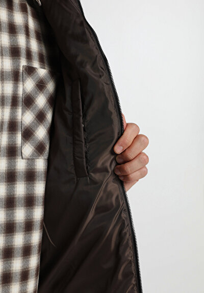 Image de Veste Marron Slim Fit Manches Longues  Matelassé Homme