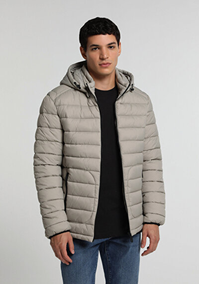 Image de Veste Beige Slim Fit Manches Longues  Matelassé Homme