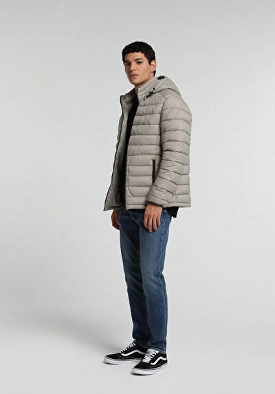 Image de Veste Beige Slim Fit Manches Longues  Matelassé Homme