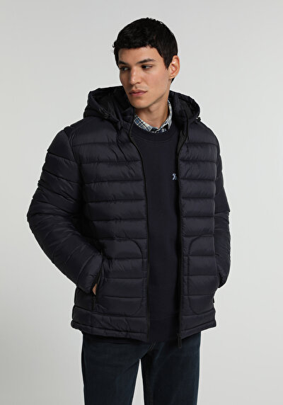 Image de Veste Marine Slim Fit Manches Longues  Matelassé Homme