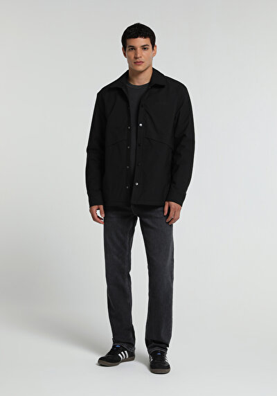 Image de Veste De Blazer Noir Regular Fit Manches Longues Homme