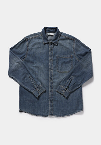 Image de Shırt À Manches Longues  Regular Fit Droit Jean Homme