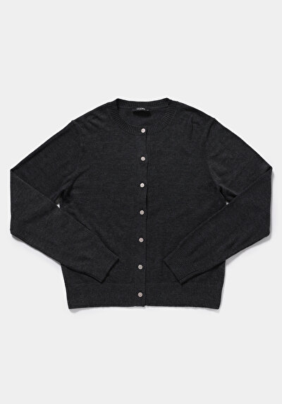 Image de Cardigan Tricot Anthracite Slim Fit Femme
