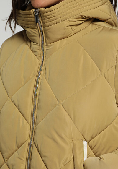 Image de Veste Marron Regular Fit Manches Longues  Matelassé Femme