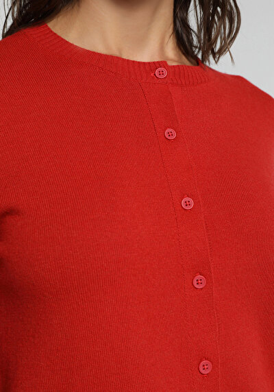 Image de Cardigan Tricot Rouge Slim Fit Femme