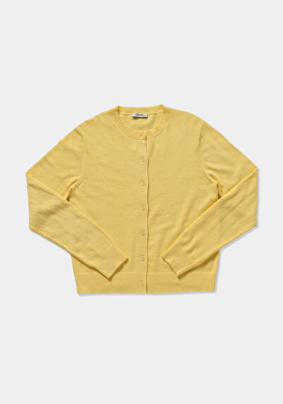 Image de Cardigan Tricot Jaune Slim Fit Femme
