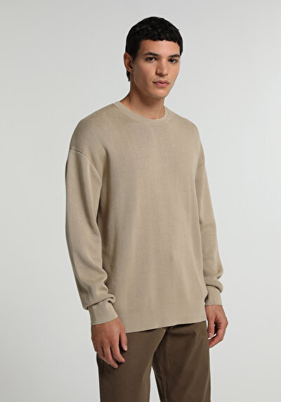 Image de Pull Beige Relaxed Fit Manches Longues  Homme