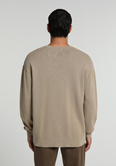 Image de Pull Beige Relaxed Fit Manches Longues  Homme