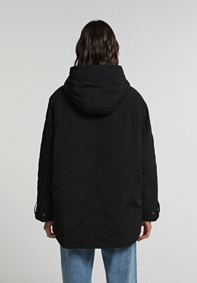 Image de Veste Noir Regular Fit Manches Longues  Gabardine Femme