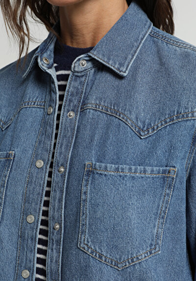Image de Chemise À Manches Longues  Regular Fit Droit Jean Femme