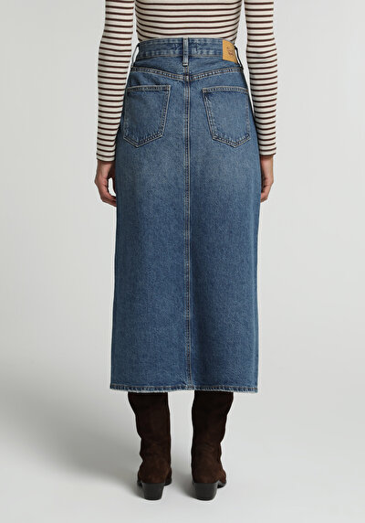 Image de Jupe Slim Fit Droit Jean Mdi Femme