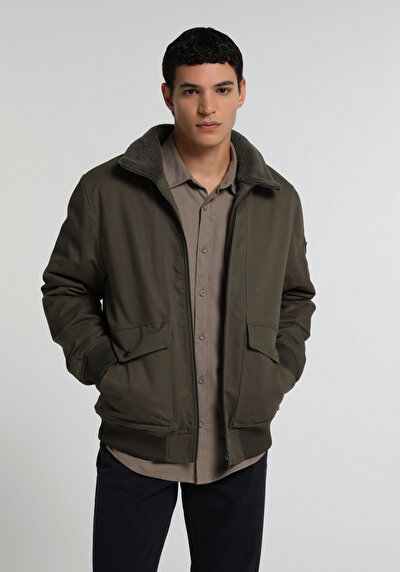 Image de Veste Kaki Regular Fit Manches Longues  Polyester Homme
