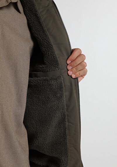 Image de Veste Kaki Regular Fit Manches Longues  Polyester Homme