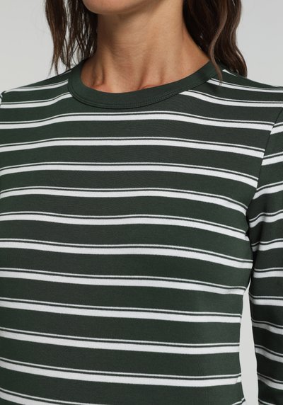 Image de T-shirt À Manches Longues Vert Slim Fit Femme