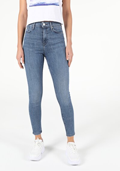 Image de 760 Diana Pantalon Bleu Skinny  Leg  En  Super Slim Fit Femme