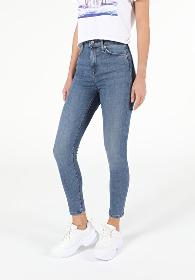 Image de 760 Diana Pantalon Bleu Skinny  Leg  En  Super Slim Fit Femme