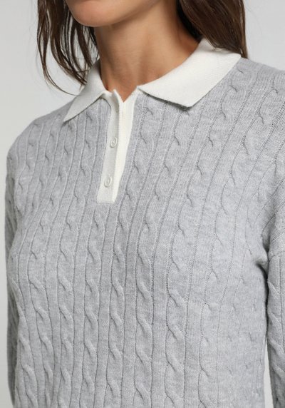 Image de Pull Gris Regular Fit Manches Longues  Femme