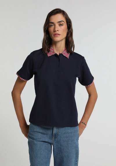 Image de Chemise Polo À Manches Courtes Marine Regular Fit Droit Pique Femme