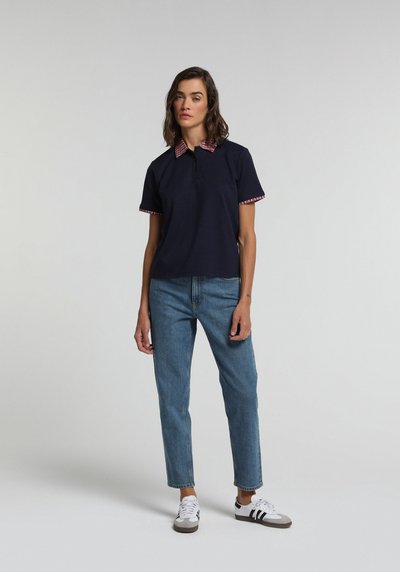Image de Chemise Polo À Manches Courtes Marine Regular Fit Droit Pique Femme