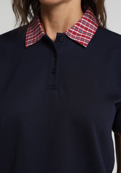 Image de Chemise Polo À Manches Courtes Marine Regular Fit  Droit Pique Femme