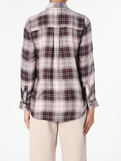 Image de Chemise À Manches Longues Bordeaux Regular Fit   Femme