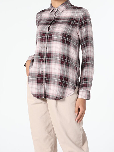 Image de Chemise À Manches Longues Bordeaux Regular Fit Femme